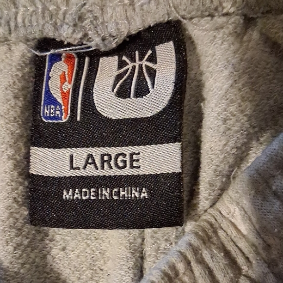 NBA Gray and Red Athletic Shorts with Bulls Design - Picture 2 of 7